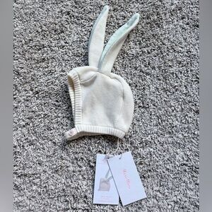 🐰Meri Meri Mint Baby Bunny Bonnet Cotton Knit NWT